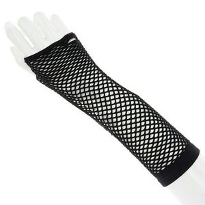 Long Black Fishnet Gloves (1 Pair)